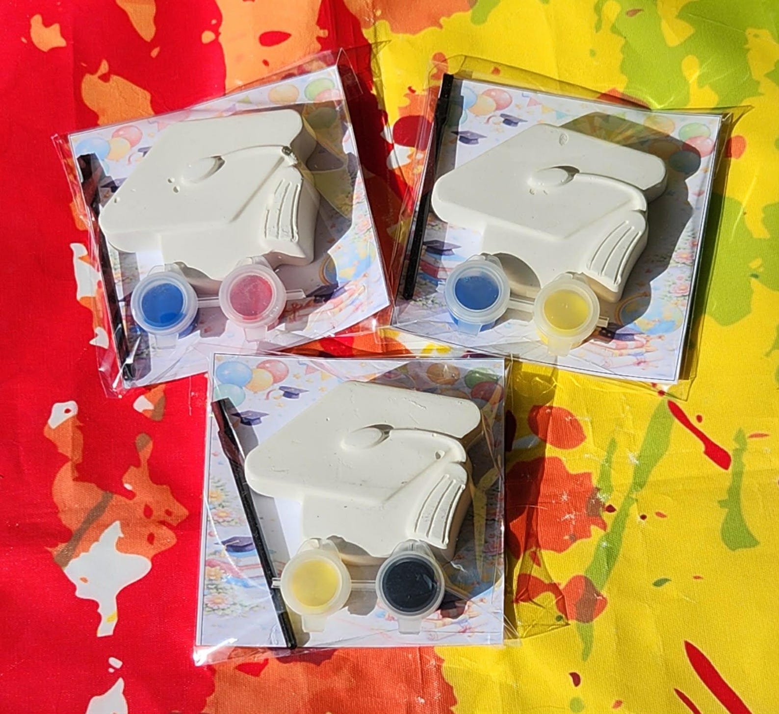 Graduation Paint Kits for Kids  DIY Party Favors Paint Your Own Plaster Craft Kindergarten Graduation Activity Non Candy Gift