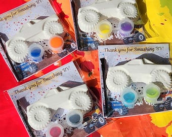 Monster Truck Paint Your Own Kit, Monster Truck Party Favor, DIY Kids Craft, Birthday Party Activity, Non Candy Gift