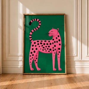 Leopard Wall Art, Funky Animal Print, Trendy Home Decor (Digital Download)