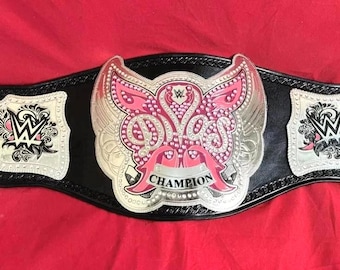 Custom Pink Wrestling Championship Belt, Personalized Name Plate, Divas Style Champion Belt