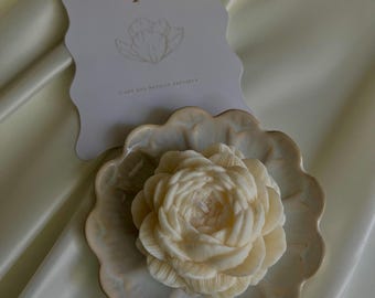 Bougie Fleur en Cire de Soja | Bougie décorative artisanale