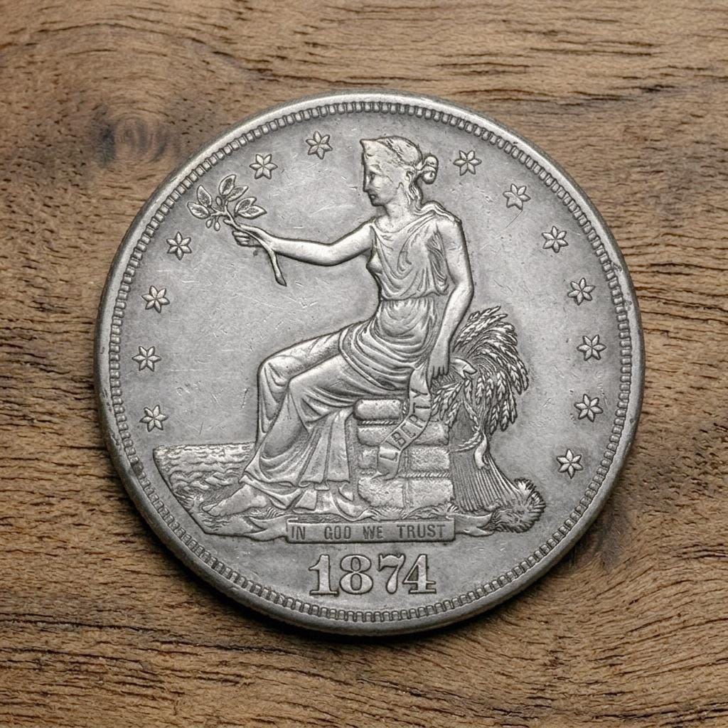 Us Silver Trade Dollar - Etsy