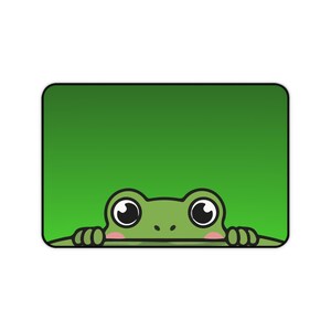 Peekaboo Frog Desk Mat | Neoprene Mouse Pad, Whimsical Office Decor