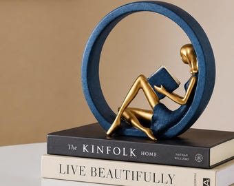 Cross-border yoga reading OK girl, interesting design literary reading girl ornaments living room, entrance, office, study