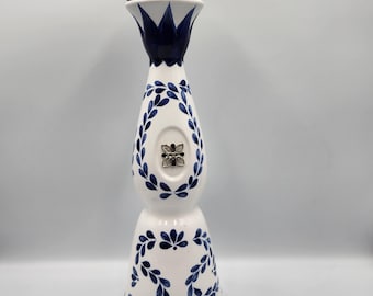 Empty Hand-Painted Clase Azul Reposado Tequila Ceramic Decanter – Mexican Decor