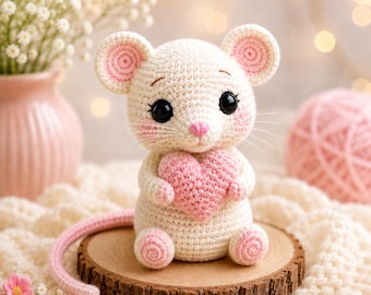 Amigurumi Crochet Pattern: Rosie the Heartfelt Mouse DIY Guide