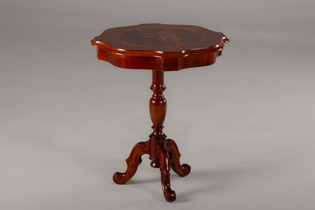 Solid Wood Carved Side Table Vintage Classic Decorative Coffee Table ...