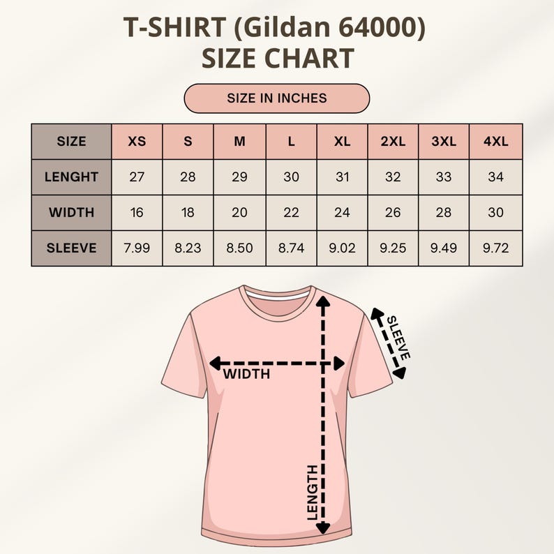 t-shirt size guide
