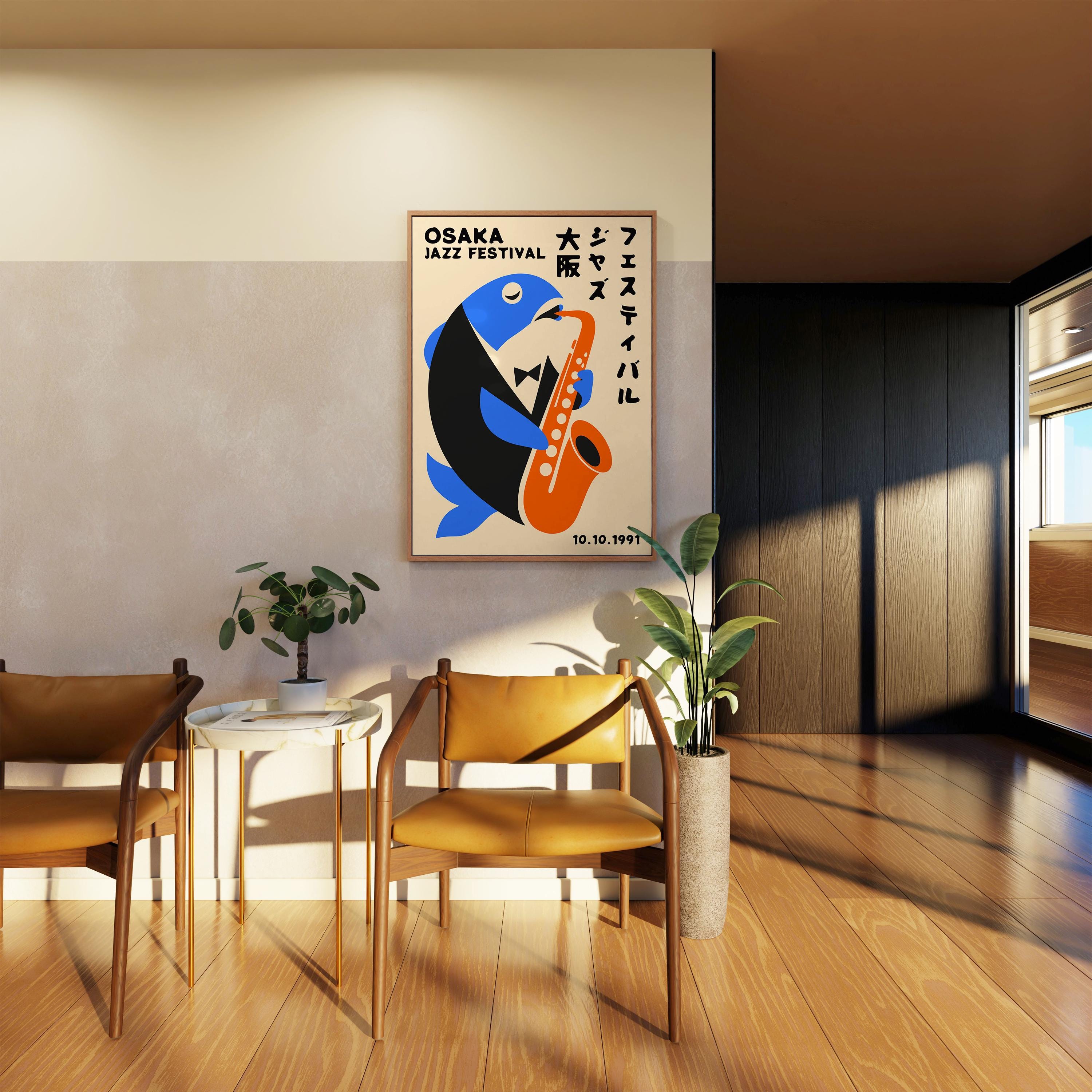 1991 Osaka Jazz Poster PRINTABLE - Retro Japanese Wall Art