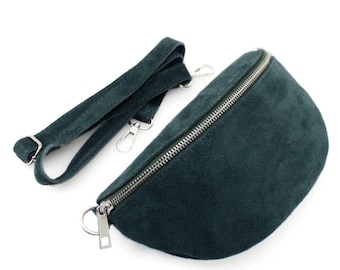 Women Italian Suede Leather Sling Bum  Bag Ladies Shoulder Cross body Handbag