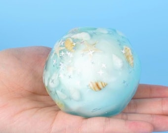 Handmade Wax Cracking Glacier Crunchy Stress Ball, Stress Relief Sensory Fidget,  Gifts for BF
