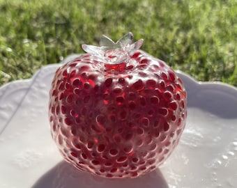 Handmade Pomegranate Crunchy Stress Ball, Stress Relief Sensory Fidget,  Gifts for Him
