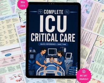 ICU Critical Care Nursing Notes | 12+ topics | CPR, Shock, Ventilation, NCLEX review. Pdf