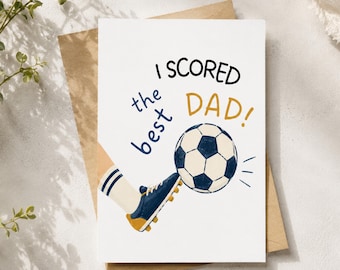 Soccer Dad Father's Day Card Printable, Editable Digital Download, Happy Father's Day Card, Instant Download Card, Canva Template