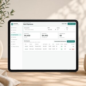 RentalHub - Webbläsarapp för spårning av hyresfastigheter, hyresbetalningar och utgiftshanterare för hyresvärdar, spårning av hyresavtal för hyresgäster, ingen Excel - digital nedladdning bild 5