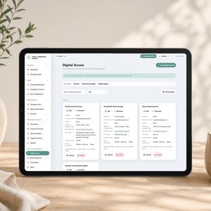 Family Emergency Binder Browser App, Just In Case Planner, Emergency Organizer, End of Life Binder, Digital Family Records, Local Storage image 17