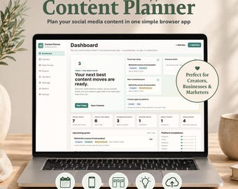 Planificador de contenido para redes sociales (aplicación web) / Planificador de vista previa del feed de Instagram / Calendario y flujo de contenido / Panel de control sin conexión / Sin hojas de cálculo