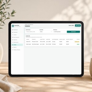 RentalHub - Webbläsarapp för spårning av hyresfastigheter, hyresbetalningar och utgiftshanterare för hyresvärdar, spårning av hyresavtal för hyresgäster, ingen Excel - digital nedladdning bild 8