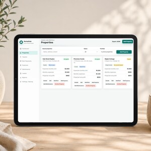 RentalHub - Webbläsarapp för spårning av hyresfastigheter, hyresbetalningar och utgiftshanterare för hyresvärdar, spårning av hyresavtal för hyresgäster, ingen Excel - digital nedladdning bild 3