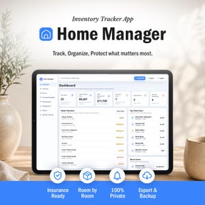 Home Inventory Tracker-app | Homemanager | Huishoudinventarismanager | Inventaris inboedelverzekering | Lokale browser-app | Direct downloaden