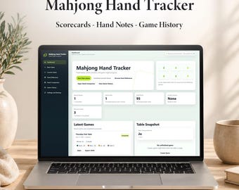 American Mahjong Score Tracker App, Digital Hand Tracker, Mahjong Scorecard, Game Night Organizer, Offline Browser App, Hand Companion