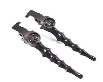 Universal 1" 2mm Motorcycle Skull Clutch Brake Levers black Touring Bobber