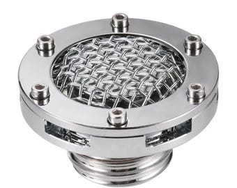 CNC Aluminum Gas Cap for Harley Dyna Softail Sportster Touring Motorcycles – Chrome Finish