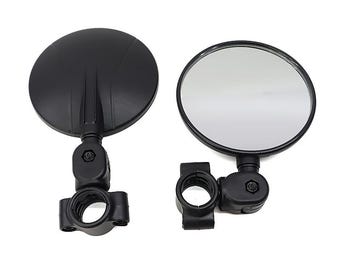 Universal Motorcycle 7/8'' 22mm Handlebar Rearview Mirror End Rotation Adjustable Side Mirrors Cafe Racer