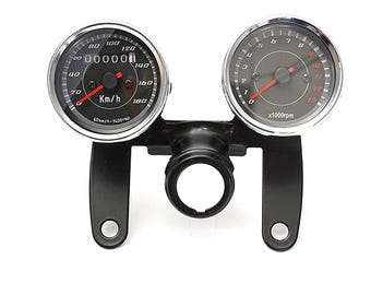 Universal Motorcycle LED Backlight Odometer Tachometer Speedometer Gauge Meter Assembly