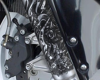 Universal Motorcycle Skull Decals: Chopper, Cafe Racer Graphics Stickers