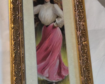 Gallery Graphics Victorian Gold Frame Lady Art
