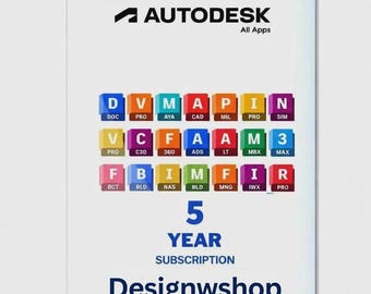 Suscripción de 5 años a todas las aplicaciones de Autodesk / Paquete de software de diseño CAD y 3D / Garantizado