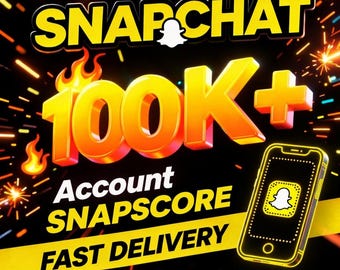 Snapchat 100K Snapscore-account | Verouderd profiel, directe levering