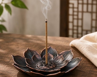 Lotus Incense Burner for Stick Incense and Meditation Decor