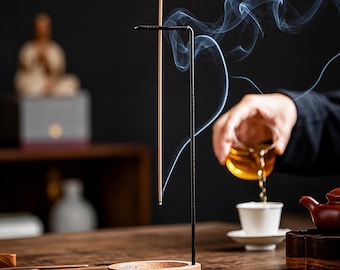 Upside Down Incense Burner Wooden Holder, Ash Catcher Stick Holder, Minimalist Zen Meditation Decor