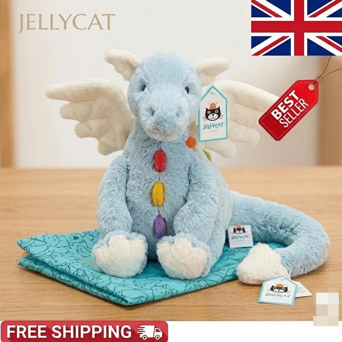 jellycat Sky Dragon ドラゴン 水色 ぬいぐるみ新品タグ付き Huge snow