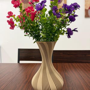 Jarrón Decorativo Minimalista Impreso en 3D | Florero Moderno de Diseño Paramétrico | Decoración para el Hogar, Centro de Mesa o Regalo nic