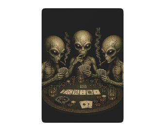 Baraja de cartas de póker alienígenas / Baraja de cartas alienígenas, diseño de as de picas