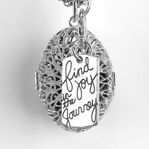 Find Joy in the Journey Diffuser Necklace in sterling silver