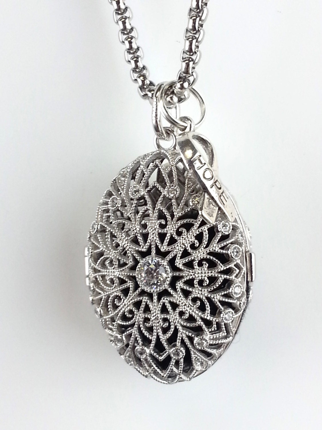 Essential Oil Diffuser Necklace in Sterling Silver Etsy