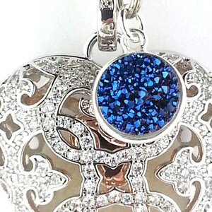 Blue Druzy Quartz Aromatherapy necklace