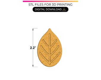 Bladvormige cakepopvorm (STL) met bakje, uitsteker en stamper – Cakepopvorm voor 3D-printen – (Digitale download)