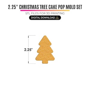 Christmas Tree Cake Pop Mold STL with Tray, Cutter and Plunger – Christmas Cake Pop Mold for 3D Printing – (Digital Download)
