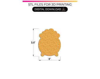 Ketelvormige cakepop-vorm (STL-bestand) met bakje, snijder en stamper – Cakepop-vorm voor 3D-printen – Halloween cakepop (digitale download)