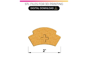 Cakepopvorm in de vorm van een verpleegstersmuts (STL-bestand) met bakje, uitsteker en stamper – Cakepopvorm voor 3D-printen – (Digitale download)