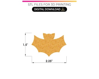 Vleermuis cake pop mal STL met bakje, uitsteker en stamper – Cake pop mal voor 3D-printen – Halloween cake pop (digitale download)