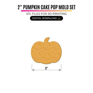 Pumpkin Cake Pop Mold STL with Tray, Cutter and Plunger – Cake Pop Mold for 3D Printing – Halloween Cake Pop (Digital Download)