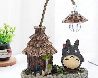 Lampada da scrivania a LED creativa, personaggio anime Totoro, con lampadine, luce notturna per camera da letto, comodino, scrivania, ornamento, regalo, figura decorativa
