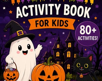 Halloween Activity Book for Kids Ages 7-10 | Printable Halloween Games, Puzzles & Coloring Pages | Kids Halloween Activity Pack