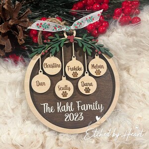 2023 Wooden Family Ornament, Personalized Family Ornament 2023, Wooden Custom Ornament, Wooden Family Ornament Personalized, Family Ornament
